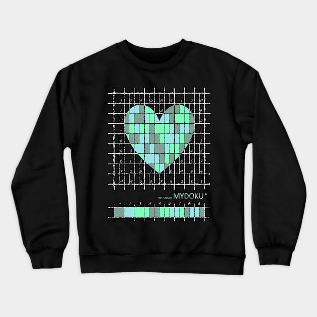 Mydoku_W001_V001_005_F&B: Sudoku, Sudoku coloring, logic, logic puzzle, holiday puzzle, fun, away from screen Crewneck Sweatshirt by Mydoku